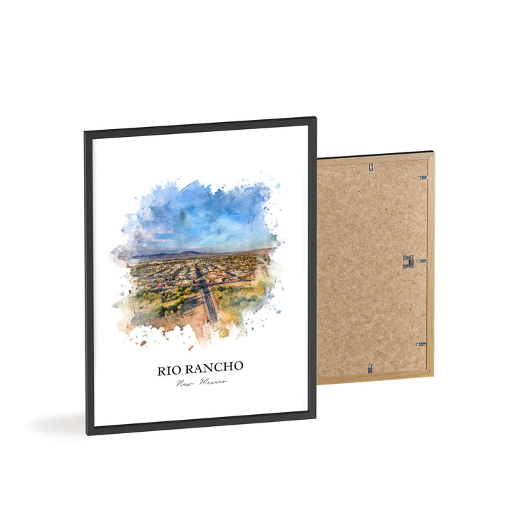 Rio Rancho Wall Art, New Mexico Print, Rio Rancho Watercolor Art, New Mexico Gift, Travel Print, Travel Poster, Housewarming Gift