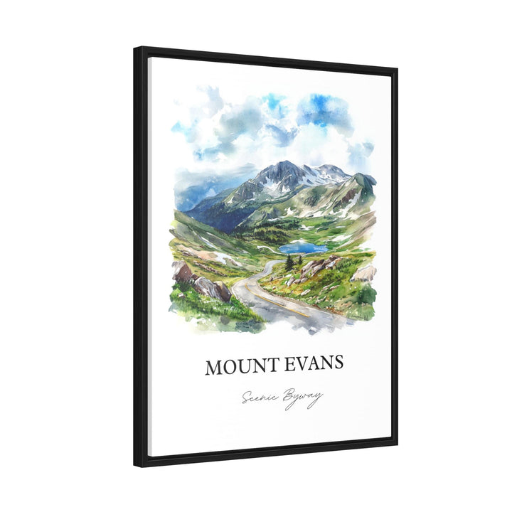 Mount Evans CO Wall Art, Mount Blue Sky Print, Colorado Watercolor Art, Mt Blue Sky Gift, Travel Print, Travel Poster, Housewarming Gift