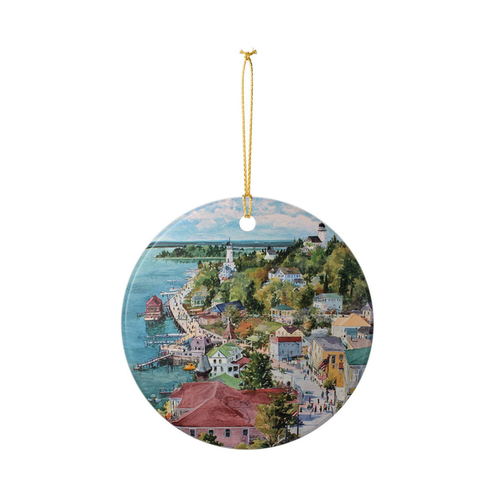 Mackinac Island Ornament: Unique Mackinac Michigan Souvenir, Michigan Xmas Decor, and Authentic Mackinac Island Gift