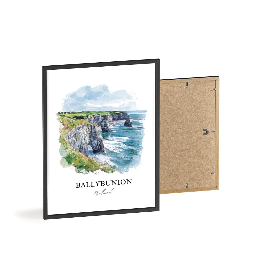 Ballybunion Wall Art, County Kerry Print, Ireland Watercolor Art, Ballybunion Gift, Travel Print, Travel Poster, Housewarming Gift