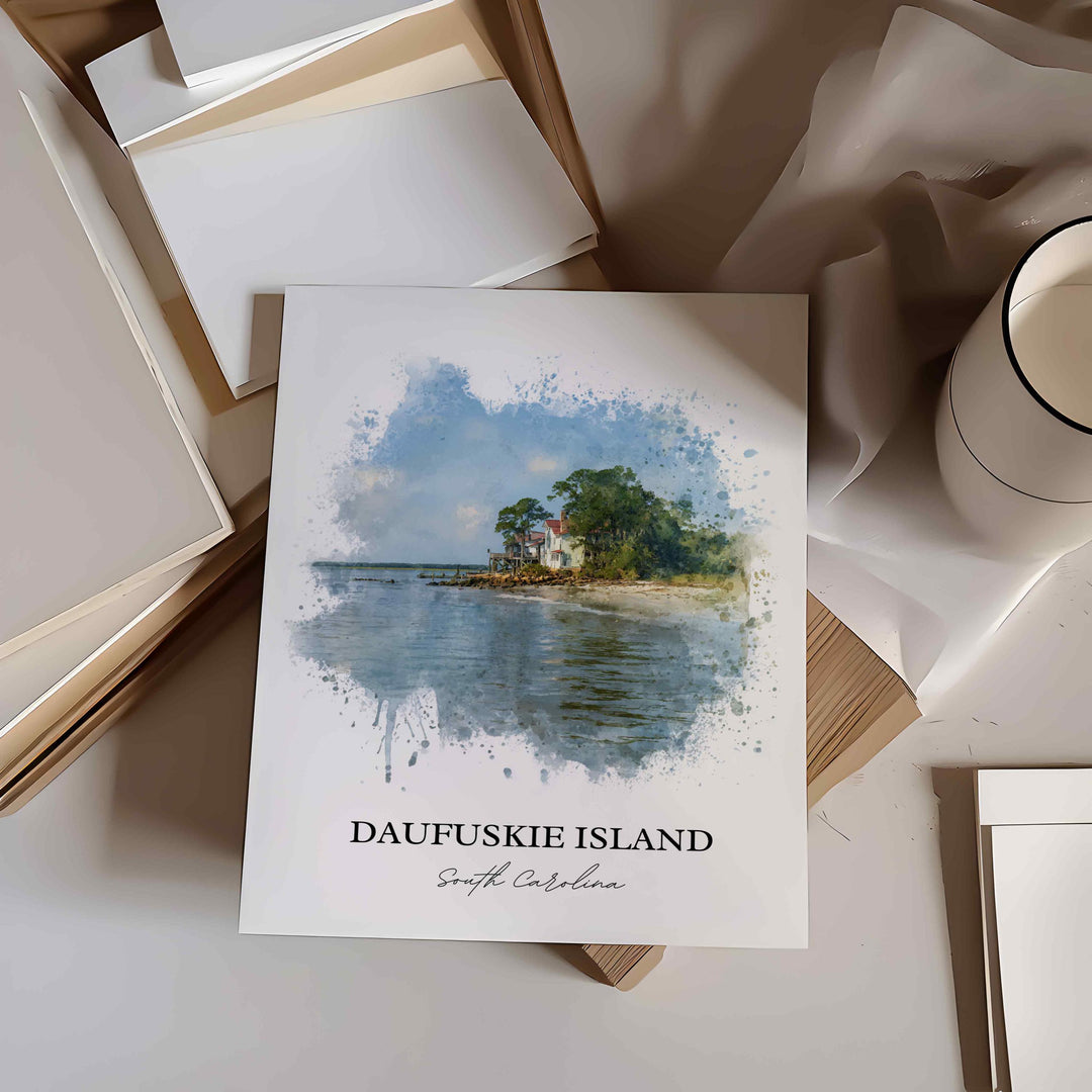 Daufuskie Island, SC – Watercolor Art Print