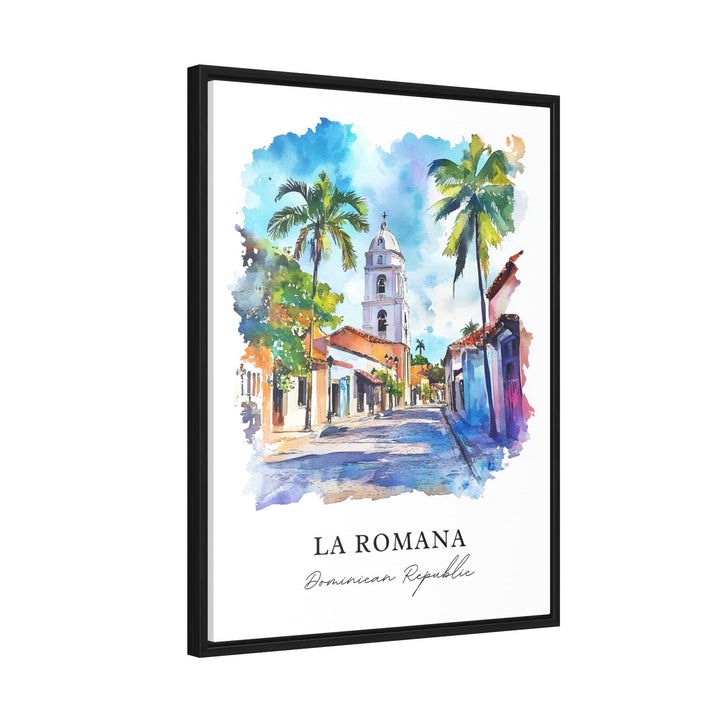 La Romana DR Wall Art, Domican Republic Print, La Romana Watercolor Art, La Romana DR Gift,