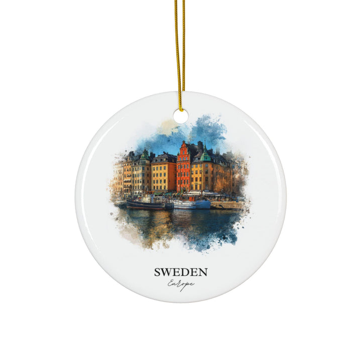 Sweden Ornament: Unique Sweden Souvenir, Sweden Xmas Decor, and Authentic Sweden Country Gift