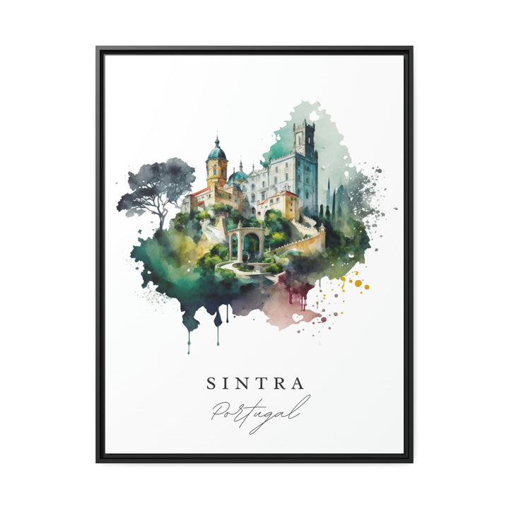 Sintra Portugal wall art - Portugal, Sintra poster, Sintra Wedding gift, Sintra Birthday present, Custom Text, Personalised Gift