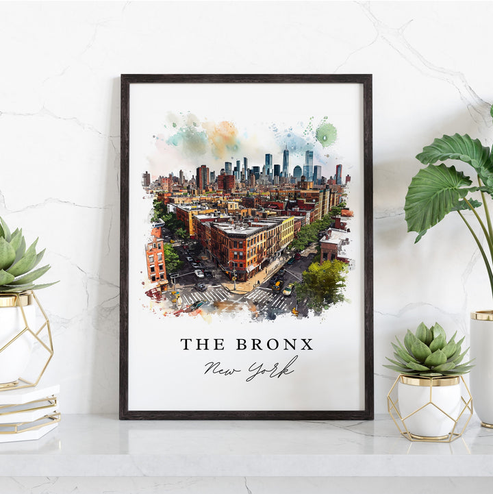 The Bronx NYC wall art - New York, The Bronx print, Bronx Skyline Wedding gift, Birthday present, Custom Text, Perfect Gift