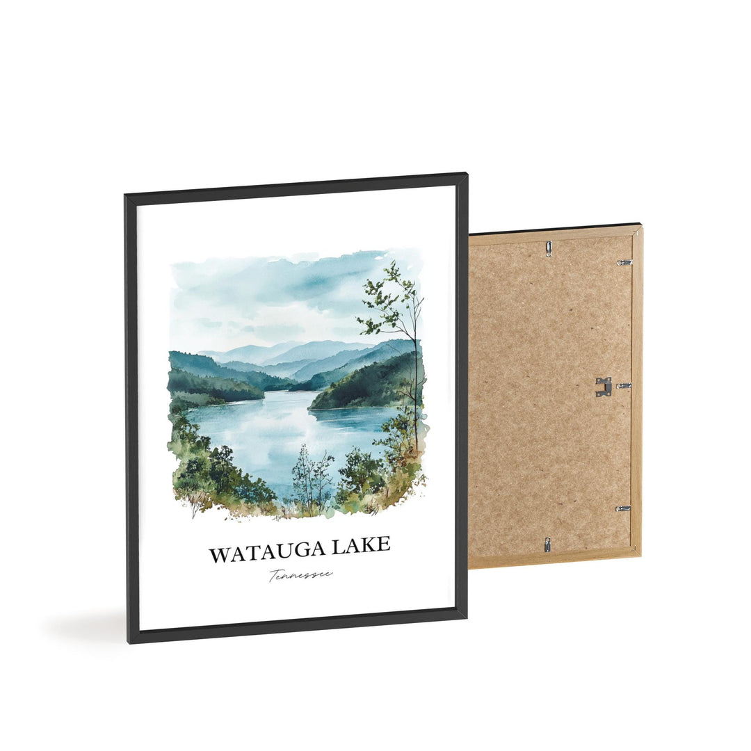 Watauga Lake Wall Art, Elizabethton TN Print, Tennessee Watercolor Art, Watauga Lake TN Gift, Travel Print, Travel Poster, Housewarming Gift