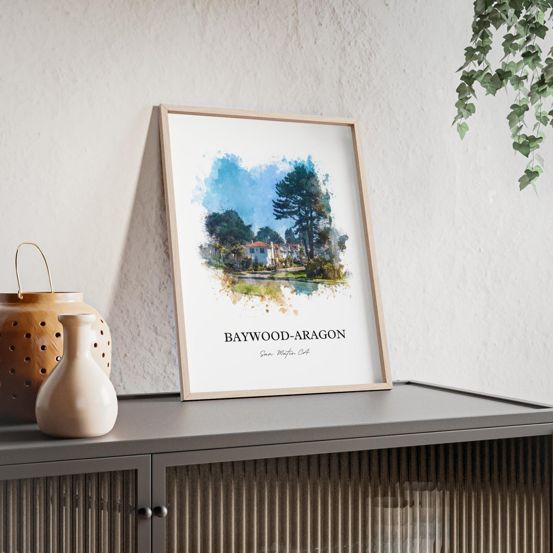 San Mateo, California – Watercolor Art Print