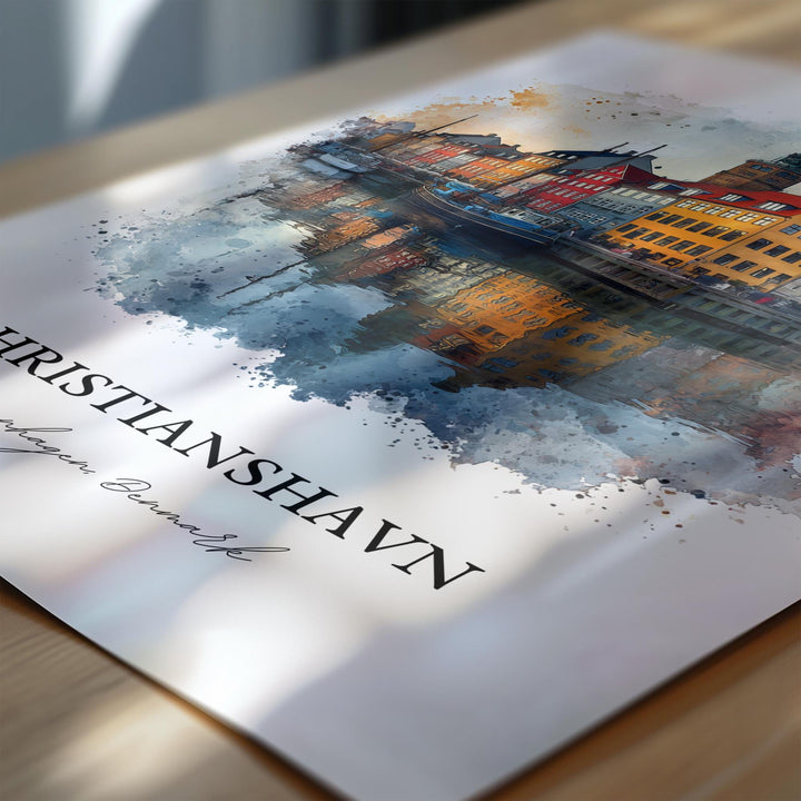 Christianshavn, Denmark – Watercolor Art Print