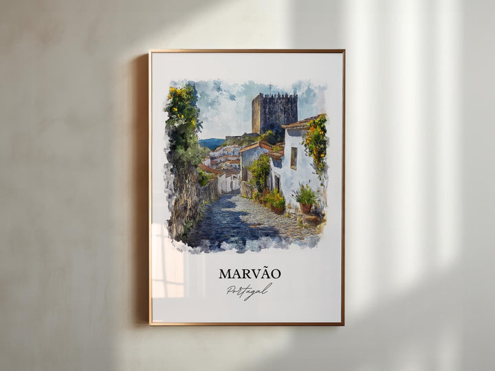 Marvão, Portugal – Watercolor Art Print