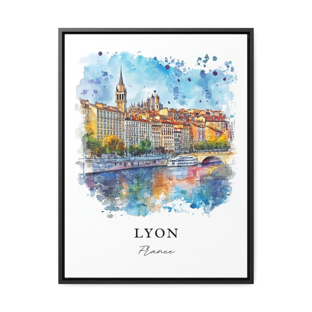 Lyon France Wall Art, Lyon Print, Lyon FR Watercolor Art, Lyon France Gift, Auvergne-Rhône