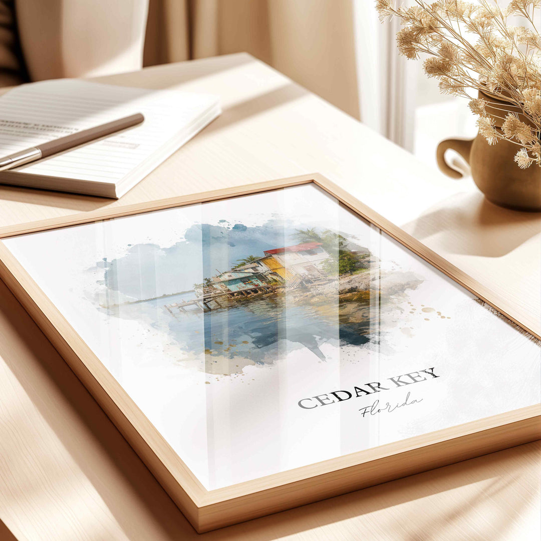 Cedar Key, Florida – Watercolor Art Print