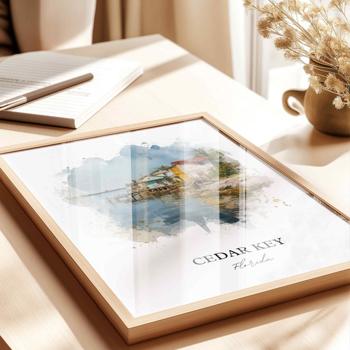 Cedar Key, Florida – Watercolor Art Print