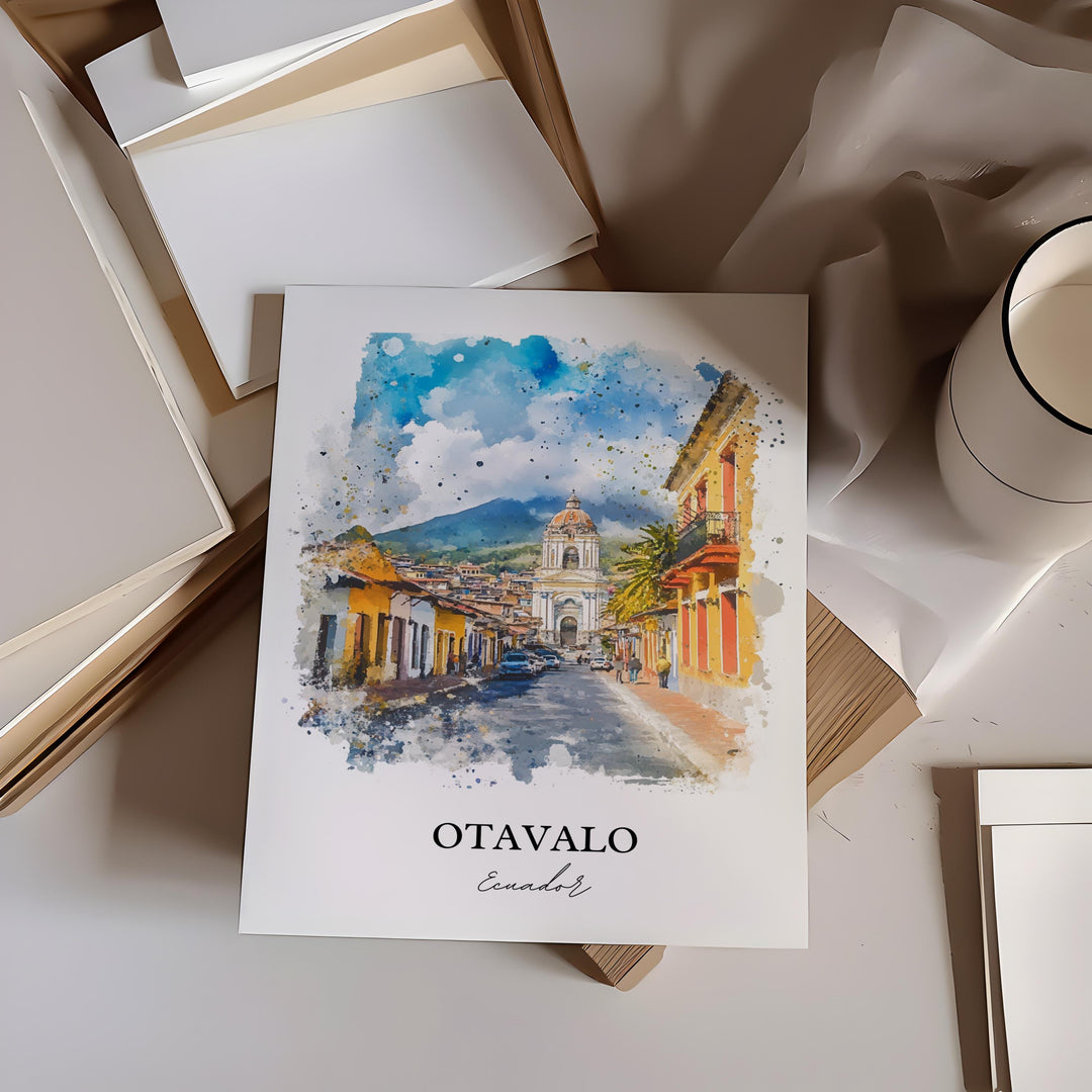 Otavalo, Ecuador – Watercolor Art Print
