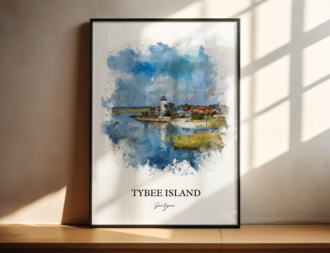 Tybee Island, GA – Watercolor Art Print