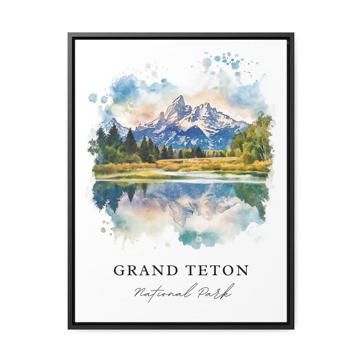 Grand Tetons Wall Art, Tetons Print, The Tetons Watercolor Art, Grand Tetons Park Gift,