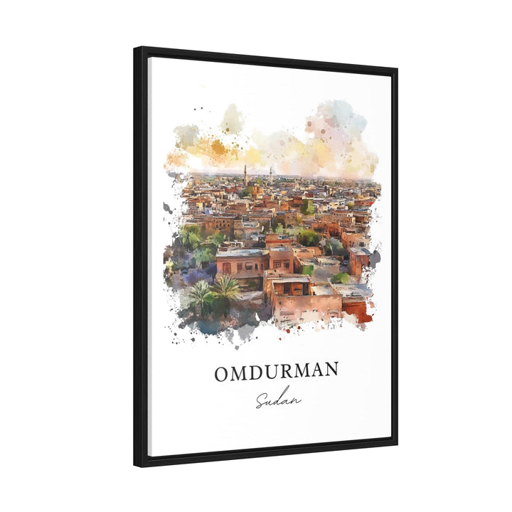 Omdurman Wall Art, Omdurman Print, Omdurman Watercolor Art, Omdurman Sudan Gift, Travel Print, Travel Poster, Housewarming Gift