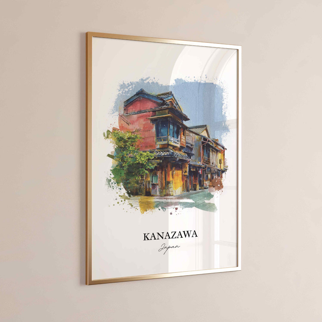 Kanazawa, Japan – Watercolor Art Print