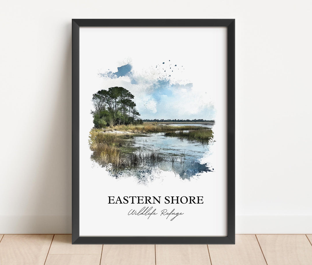 Eastern Shore, Virginia, USA – Watercolor Art Print