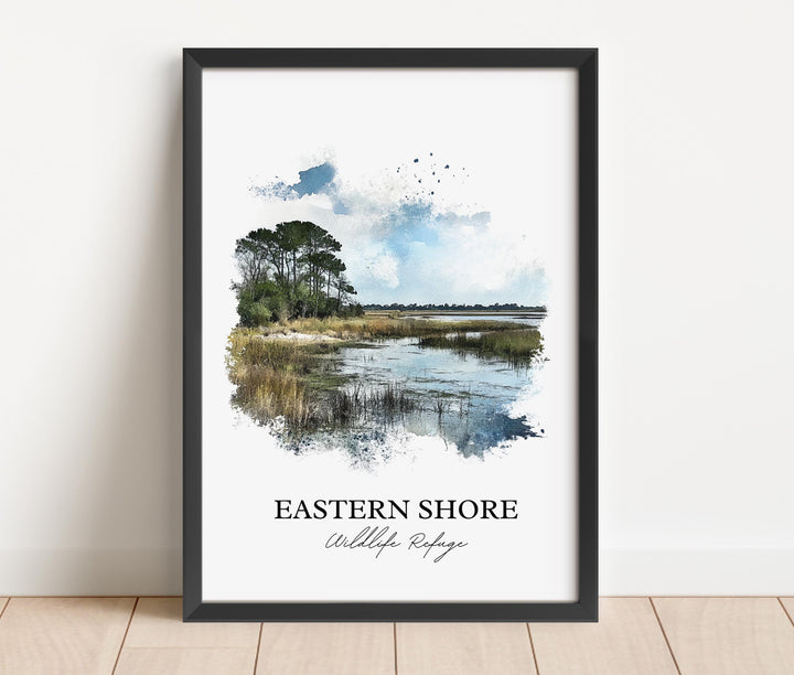 Eastern Shore, Virginia, USA – Watercolor Art Print