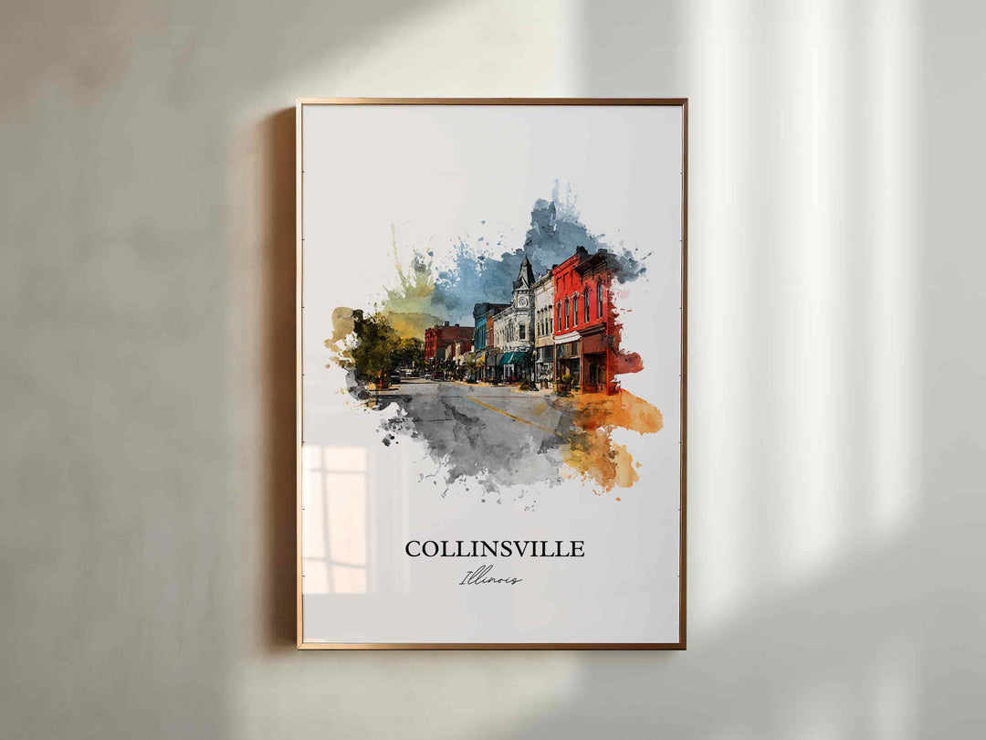 Collinsville, Illinois – Watercolor Art Print