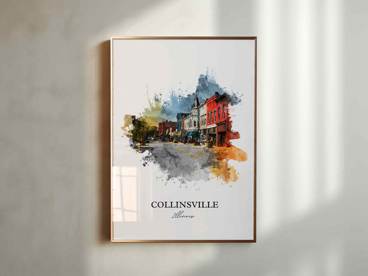 Collinsville, Illinois – Watercolor Art Print