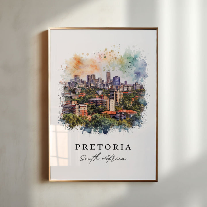 Pretoria South Africa wall art - Cape Town South Africa, Pretoria print, Pretoria Wedding gift, Birthday present, Custom Text, Perfect Gift