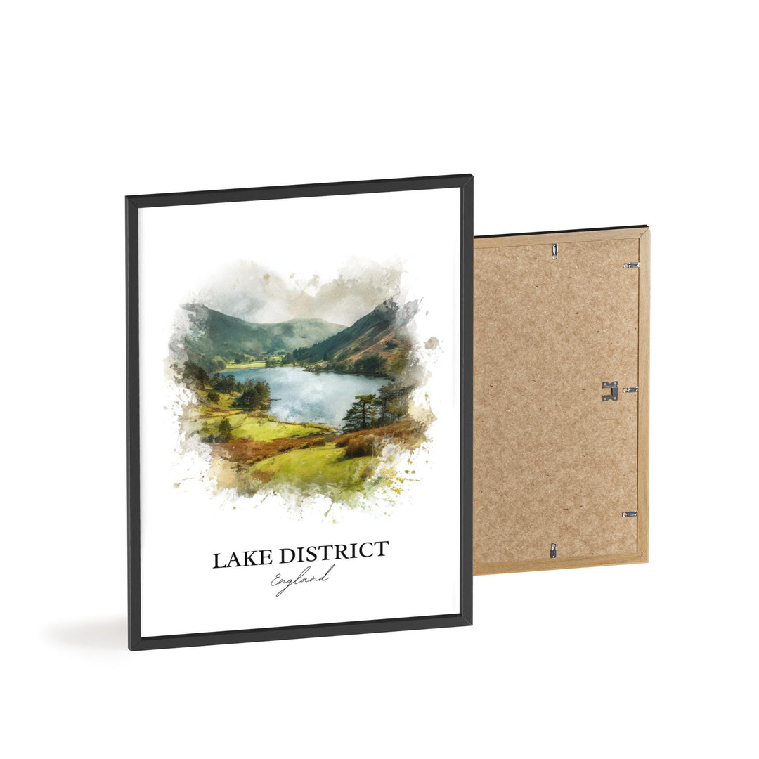 Lake District Wall Art, Lake District Print, England Watercolor Art, Lake District Gift, Travel Print, Travel Poster, Housewarming Gift