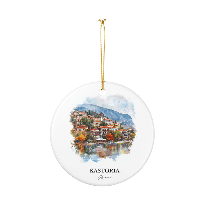 Kastoria, Greece Ornament: Unique Kastoria Souvenir, Kastoria Greece Xmas Decor, and Authentic Kastoria Greece Gift