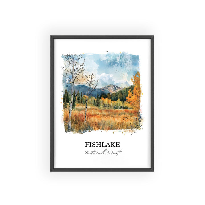Fishlake National Forest, USA – Watercolor Art Print