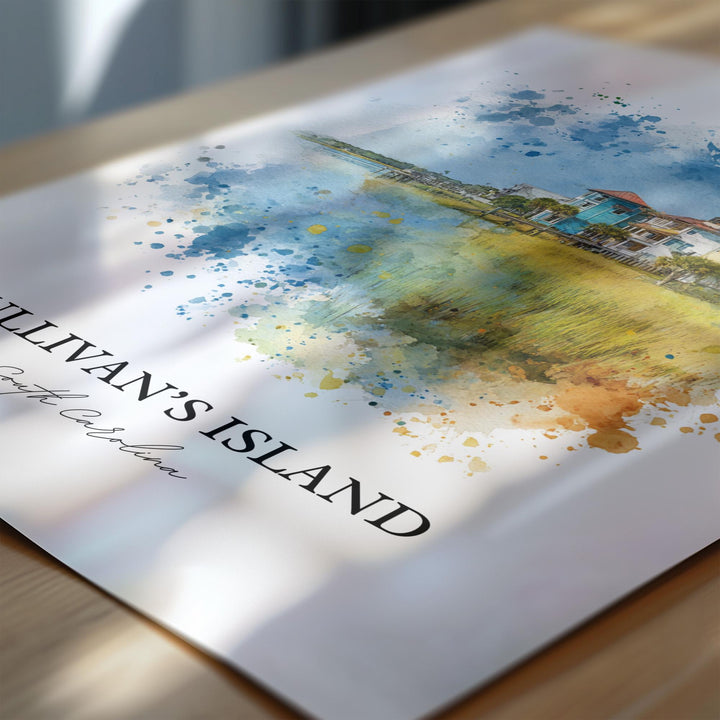 Sullivans Island, SC – Watercolor Art Print