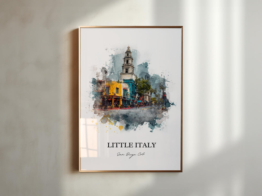 Little Italy, California – Watercolor Art Print