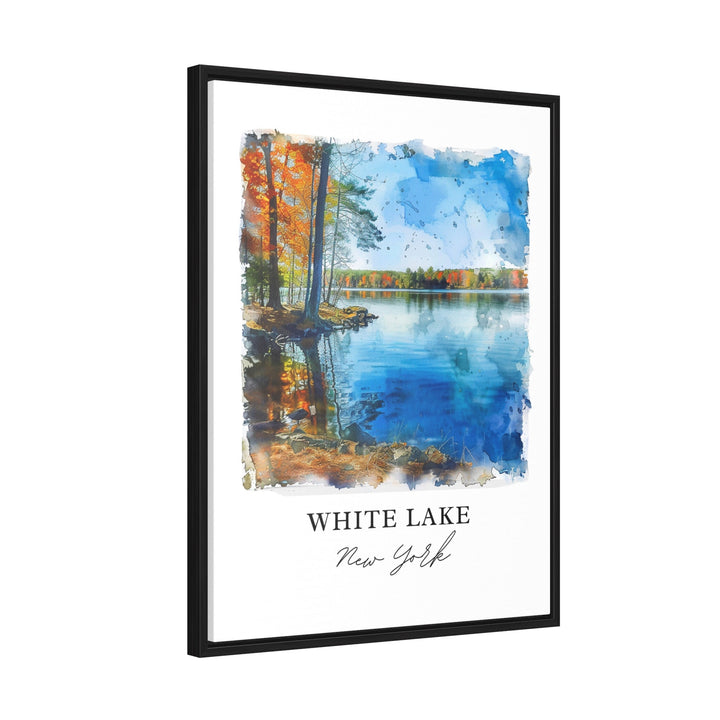 White Lake NY Wall Art, White Lake Print, White Lake Watercolor, White Lake Gift,