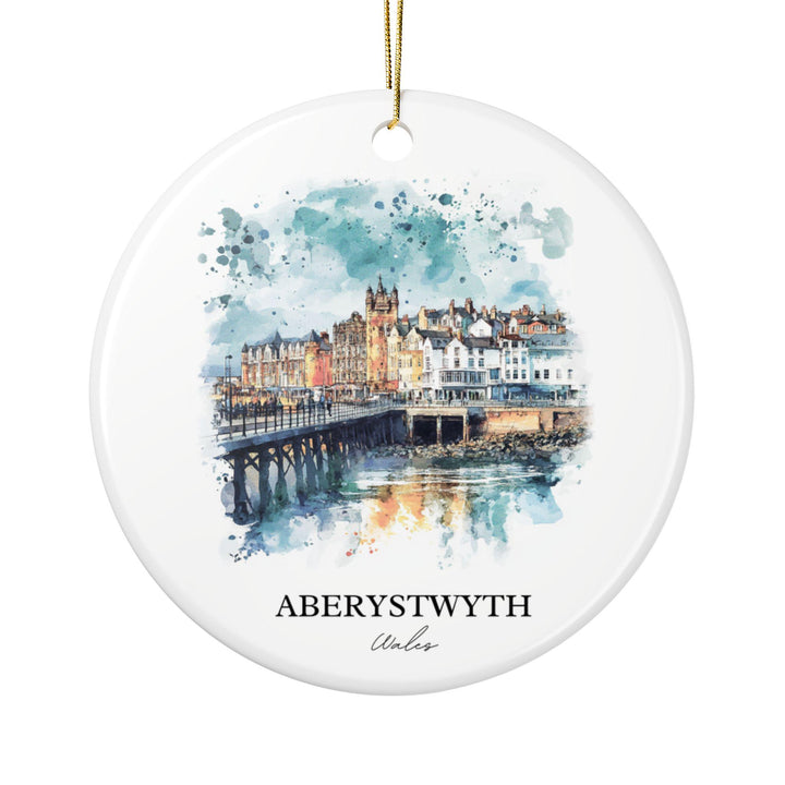 Aberystwyth Ornament: Unique Wales Souvenir, Wales Xmas Decor, and Authentic Aberystwyth Gift