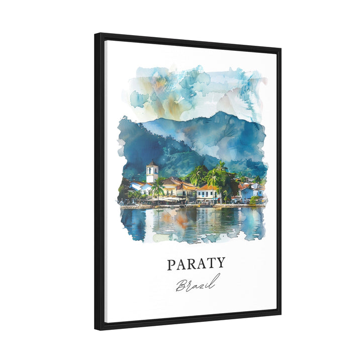 Paraty Brazil Wall Art, Paraty Print, Paraty Brazil Watercolor, Costa Verde Brazil Gift,