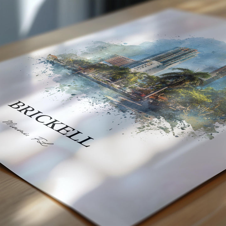Brickell, Florida – Watercolor Art Print