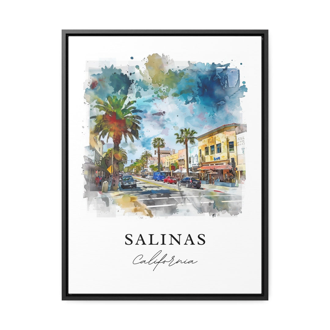 Salinas California Art, Salinas CA Print, Monterey County Watercolor, Salinas Cali Gift,