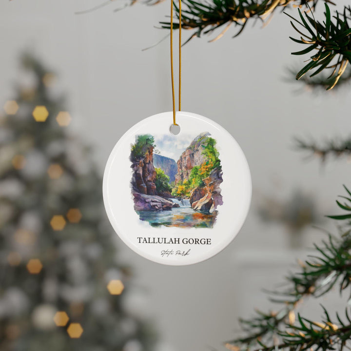 Tallulah Gorge Ornament: Unique Tallulah Gorge State Park Souvenir, Tallulah Gorge Xmas Decor, and Authentic Georgia Gift