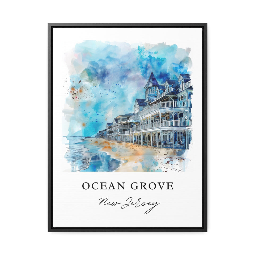 Ocean Grove Wall Art, Ocean Grove Print, Ocean Grove NJ Watercolor Art, Jersey Shore Gift, Travel Poster, Housewarming Gift