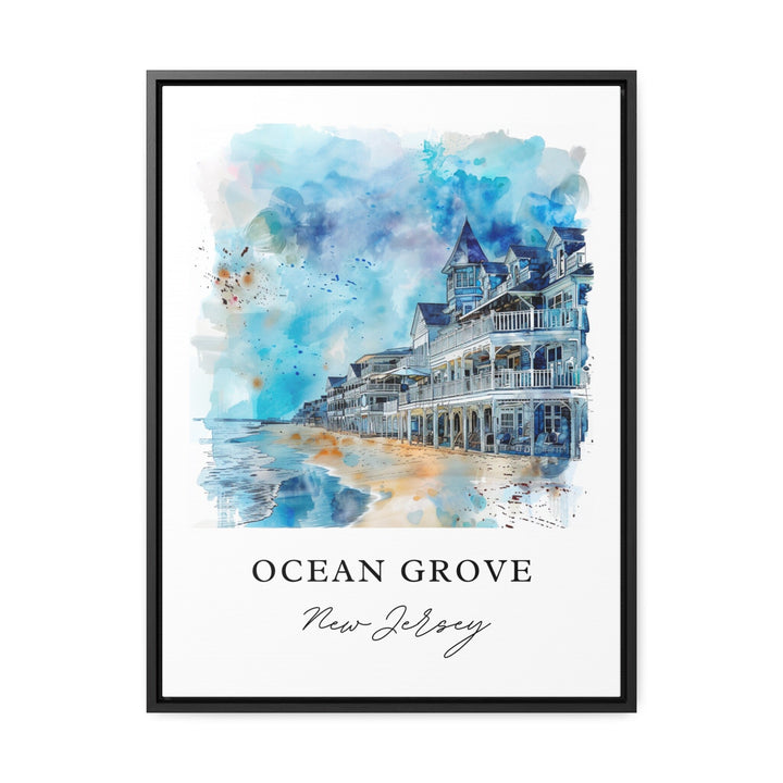 Ocean Grove Wall Art, Ocean Grove Print, Ocean Grove NJ Watercolor Art, Jersey Shore Gift, Travel Poster, Housewarming Gift