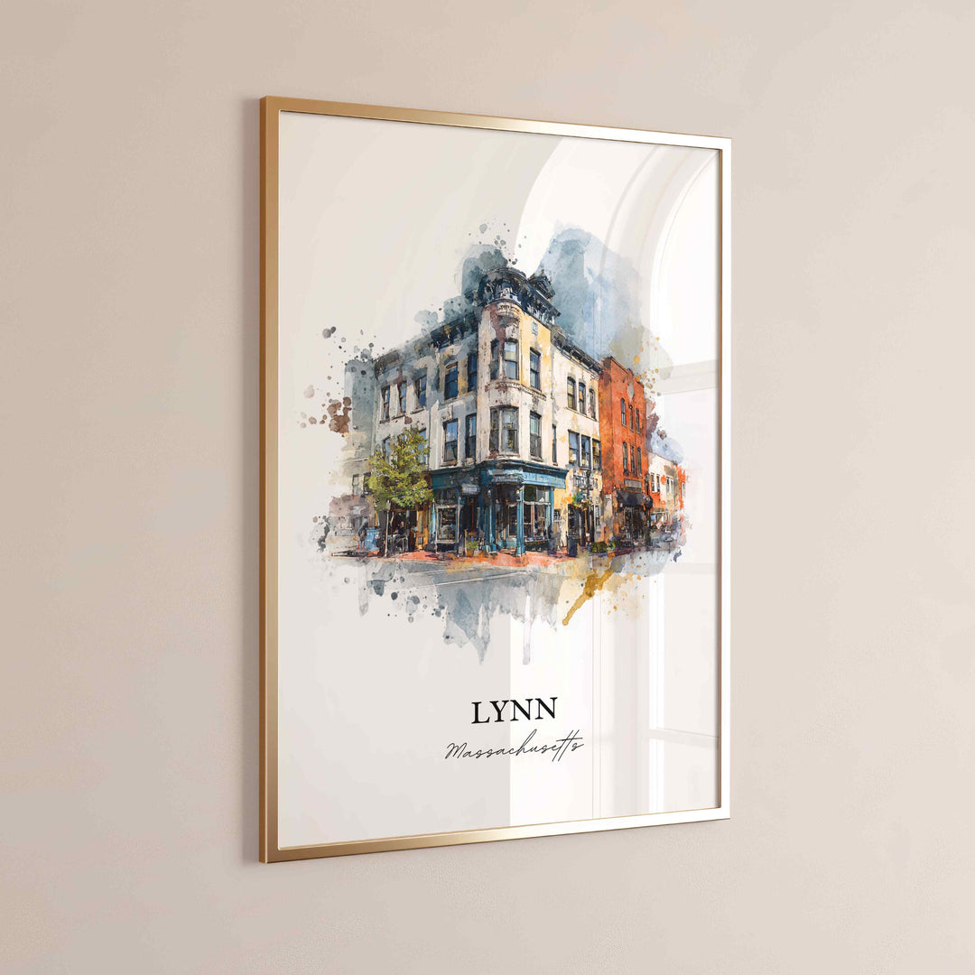 Lynn, Massachusetts, USA – Watercolor Art Print