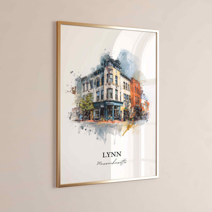 Lynn, Massachusetts, USA – Watercolor Art Print