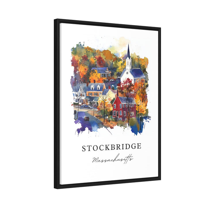 Stockbridge MA Wall Art, Stockbridge Print, Berkshires Watercolor Art, Stockbridge MA Gift,