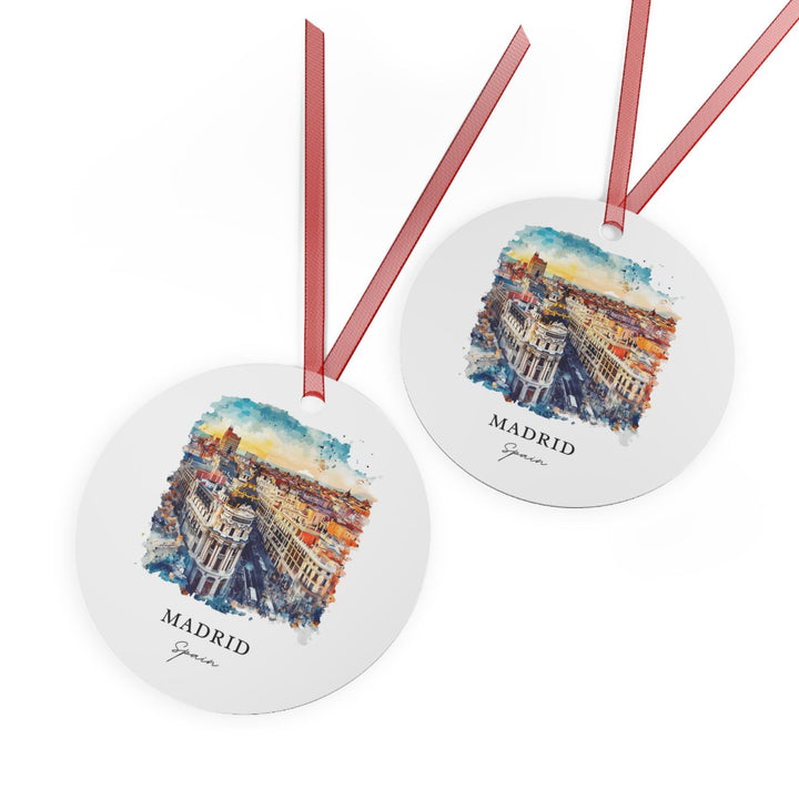 Madrid Spain Ornament: Unique Madrid Souvenir, Madrid Espana Xmas Decor, and Authentic Madrid Cityscape Gift