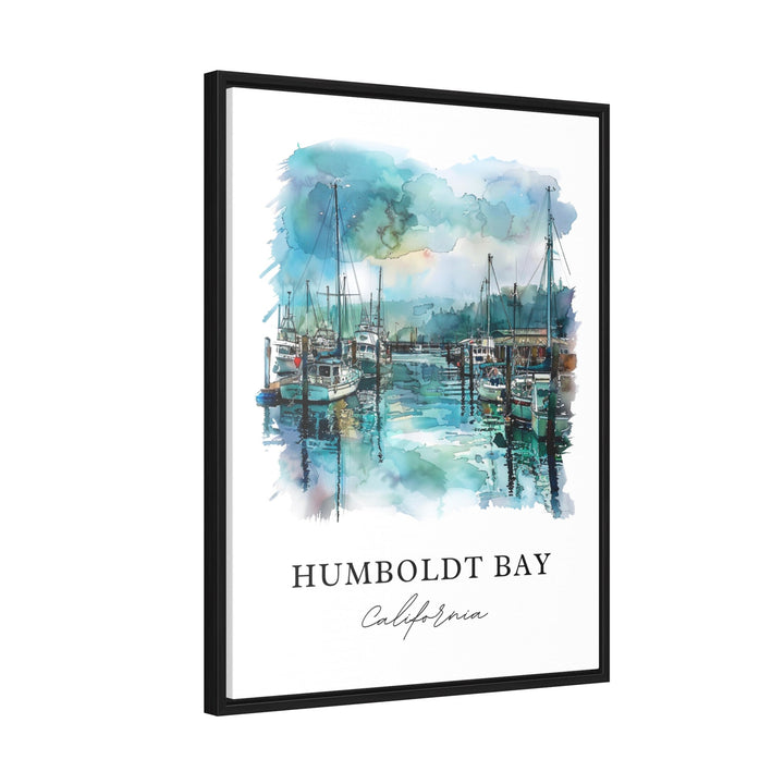 Humboldt Bay Wall Art, Humboldt CA Print, Humboldt Bay Watercolor, Humboldt California Gift,