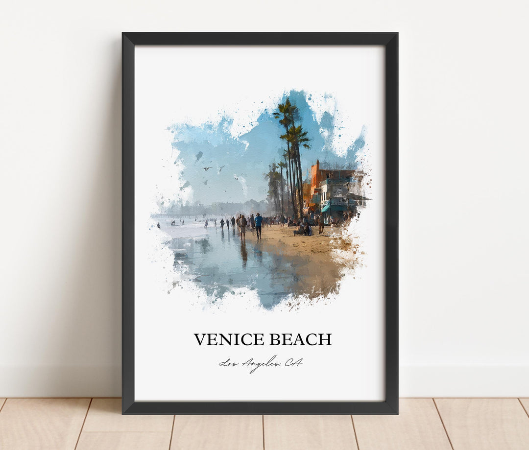 Venice Beach, California – Watercolor Art Print