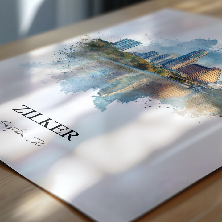 Zilker, Austin TX – Watercolor Art Print