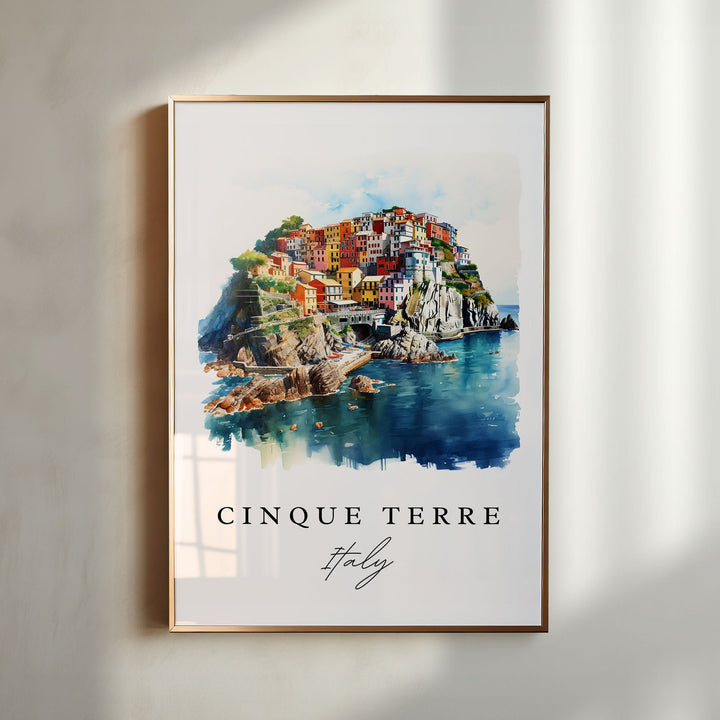 Cinque Terre Italy wall art - Italy, Cinque Terre poster print, Cinque Terre Wedding gift, Birthday present, Custom Text, Perfect Gift