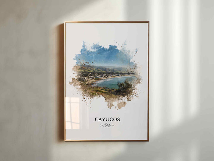 Cayucos, California – Watercolor Art Print