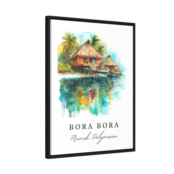Bora Bora wall art - French Polynesia, Bora Bora print, Bora Bora Wedding gift, Birthday present, Custom Text, Perfect Gift