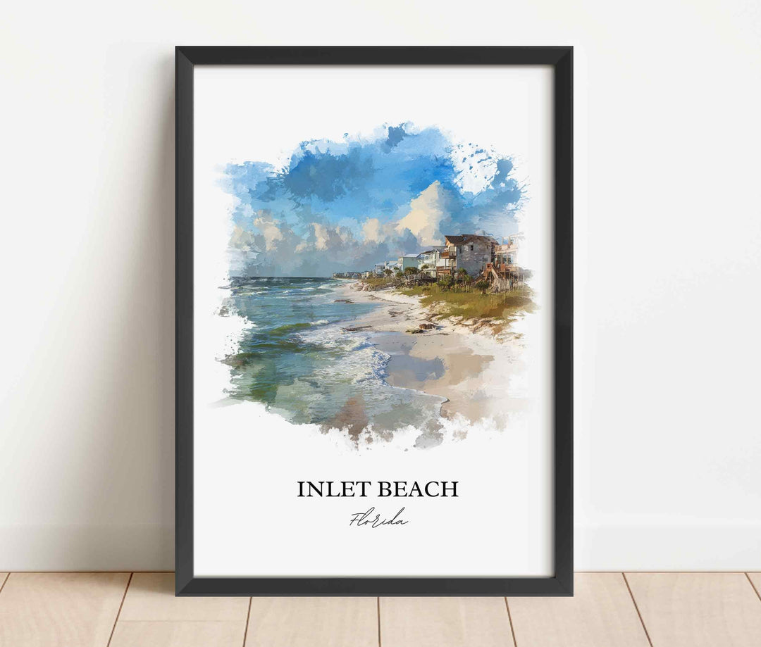Inlet Beach, FL – Watercolor Art Print